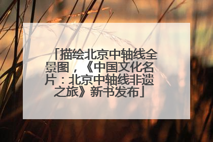 描绘北京中轴线全景图，《中国文化名片：北京中轴线非遗之旅》新书发布