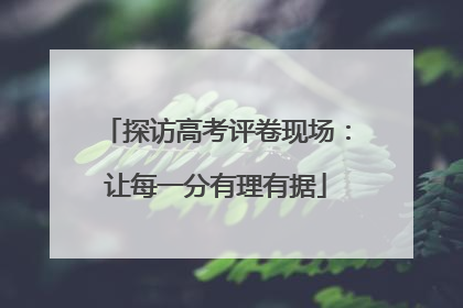探访高考评卷现场：让每一分有理有据