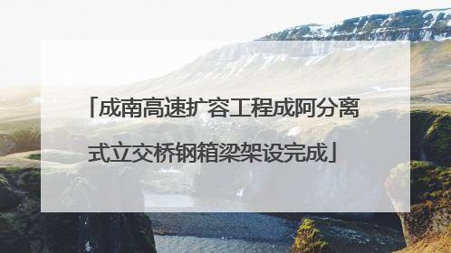 成南高速扩容工程成阿分离式立交桥钢箱梁架设完成