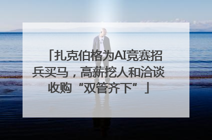 扎克伯格为AI竞赛招兵买马，高薪挖人和洽谈收购“双管齐下”