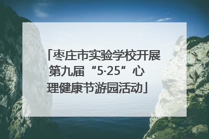 枣庄市实验学校开展第九届“5·25”心理健康节游园活动