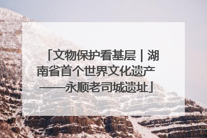 文物保护看基层｜湖南省首个世界文化遗产——永顺老司城遗址