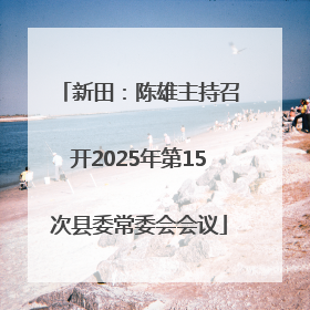 新田：陈雄主持召开2025年第15次县委常委会会议
