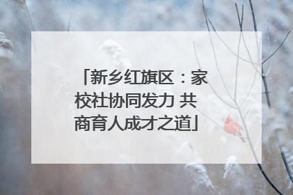 新乡红旗区：家校社协同发力 共商育人成才之道