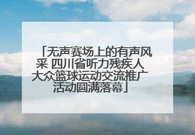 无声赛场上的有声风采 四川省听力残疾人大众篮球运动交流推广活动圆满落幕