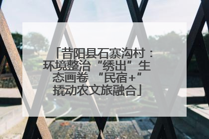 昔阳县石寨沟村：环境整治“绣出”生态画卷 “民宿+”撬动农文旅融合