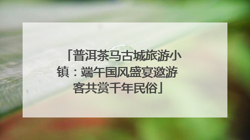 普洱茶马古城旅游小镇：端午国风盛宴邀游客共赏千年民俗