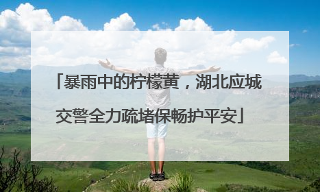 暴雨中的柠檬黄，湖北应城交警全力疏堵保畅护平安