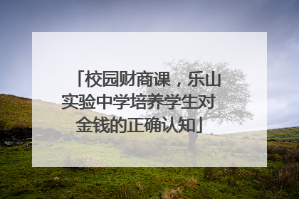 校园财商课，乐山实验中学培养学生对金钱的正确认知