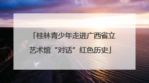 桂林青少年走进广西省立艺术馆“对话”红色历史