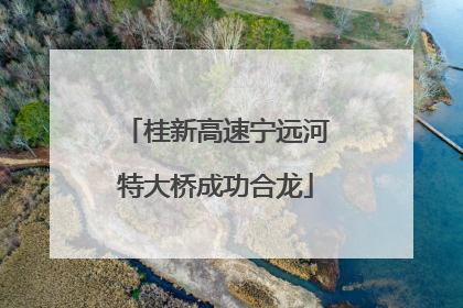 桂新高速宁远河特大桥成功合龙