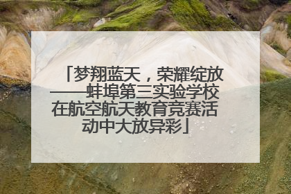 梦翔蓝天，荣耀绽放——蚌埠第三实验学校在航空航天教育竞赛活动中大放异彩