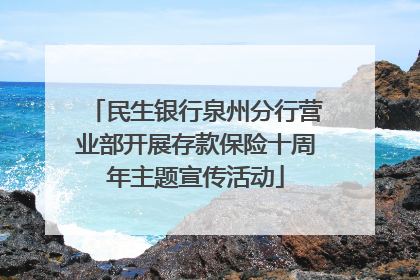 民生银行泉州分行营业部开展存款保险十周年主题宣传活动
