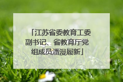 江苏省委教育工委副书记、省教育厅党组成员潘漫履新