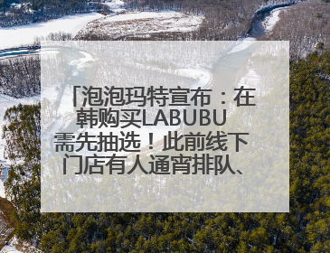 泡泡玛特宣布：在韩购买LABUBU需先抽选！此前线下门店有人通宵排队、吵架动手
