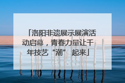 洛阳非遗展示展演活动启幕，青春力量让千年技艺“潮” 起来