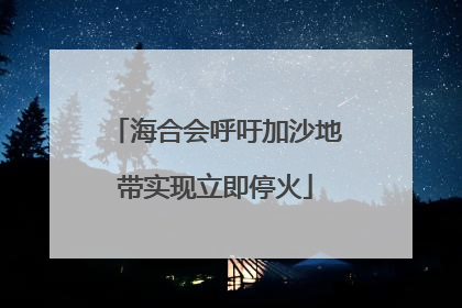 海合会呼吁加沙地带实现立即停火