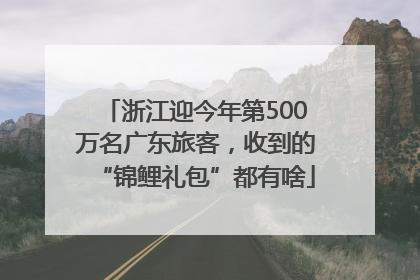 浙江迎今年第500万名广东旅客，收到的“锦鲤礼包”都有啥