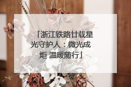 浙江铁路廿载星光守护人：微光成炬 温暖随行