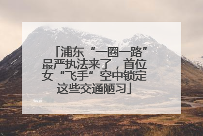浦东“一圈一路”最严执法来了，首位女“飞手”空中锁定这些交通陋习