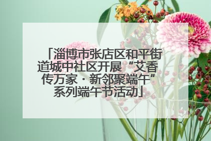 淄博市张店区和平街道城中社区开展“艾香传万家・新邻聚端午”系列端午节活动