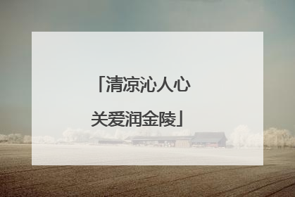 清凉沁人心 关爱润金陵