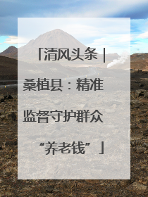 清风头条｜桑植县：精准监督守护群众“养老钱”