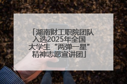 湖南财工职院团队入选2025年全国大学生“两弹一星”精神志愿宣讲团