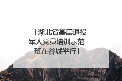 湖北省基层退役军人党员培训示范班在谷城举行
