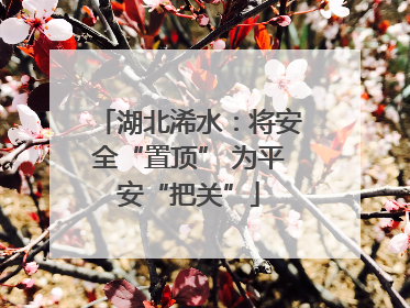 湖北浠水：将安全“置顶” 为平安“把关”