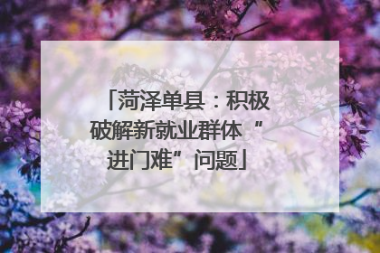 菏泽单县：积极破解新就业群体“进门难”问题