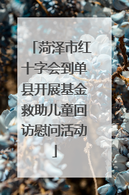 菏泽市红十字会到单县开展基金救助儿童回访慰问活动