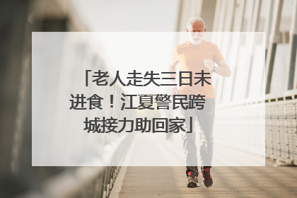 老人走失三日未进食！江夏警民跨城接力助回家