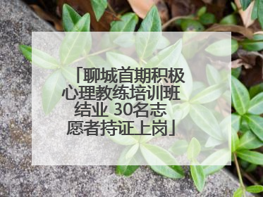 聊城首期积极心理教练培训班结业 30名志愿者持证上岗