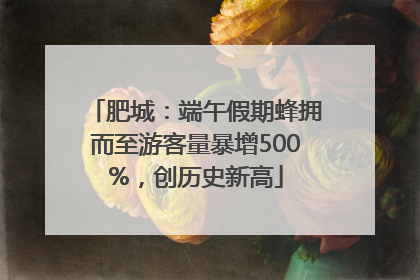 肥城：端午假期蜂拥而至游客量暴增500%，创历史新高