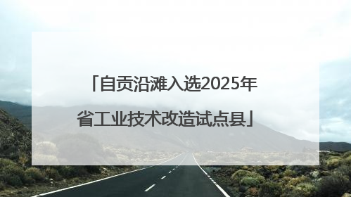 自贡沿滩入选2025年省工业技术改造试点县