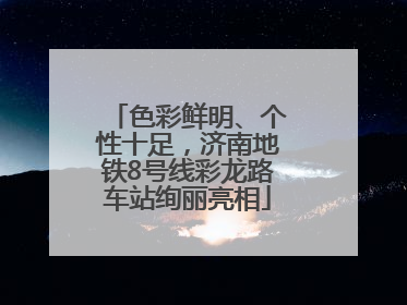 色彩鲜明、个性十足，济南地铁8号线彩龙路车站绚丽亮相