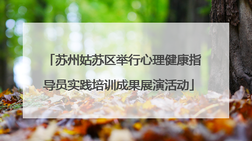 苏州姑苏区举行心理健康指导员实践培训成果展演活动