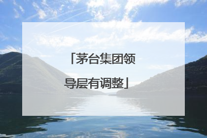 茅台集团领导层有调整