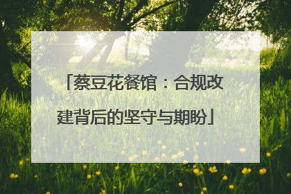 蔡豆花餐馆：合规改建背后的坚守与期盼