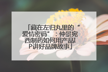 藏在左归丸里的“爱情密码”：仲景宛西制药如何用产品IP讲好品牌故事