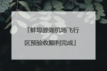 蚌埠滕湖机场飞行区预验收顺利完成