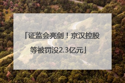 证监会亮剑！京汉控股等被罚没2.3亿元