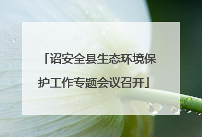 诏安全县生态环境保护工作专题会议召开