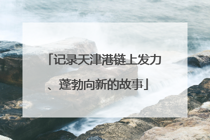 记录天津港链上发力、蓬勃向新的故事