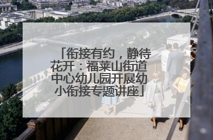 衔接有约，静待花开：福莱山街道中心幼儿园开展幼小衔接专题讲座
