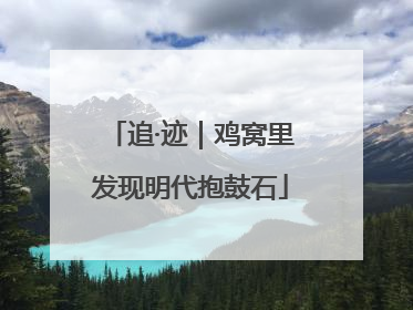 追·迹｜鸡窝里发现明代抱鼓石