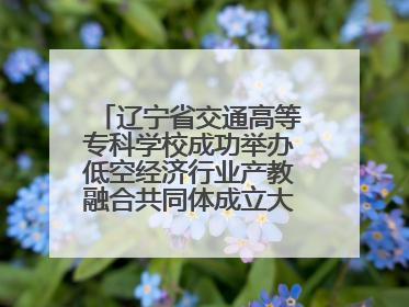 辽宁省交通高等专科学校成功举办低空经济行业产教融合共同体成立大会暨共建低空经济产教融合新生态论坛