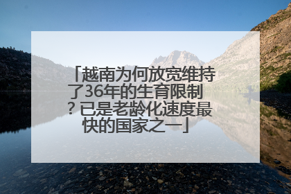 越南为何放宽维持了36年的生育限制？已是老龄化速度最快的国家之一