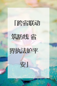 跨省联动筑防线 省界执法护平安